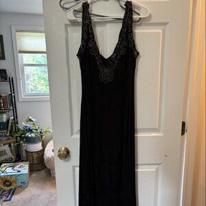 Free People Maxi Beaded Sheer Slip Dress